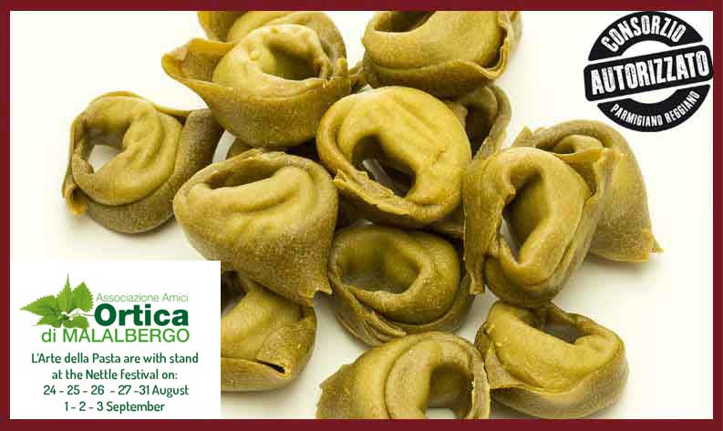 Orticoni, tortelloni con sfoglia all'ortica